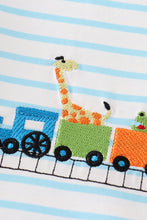 Load image into Gallery viewer, Blue farm embroidery boy set
