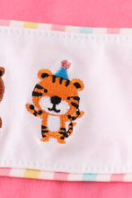 Load image into Gallery viewer, Pink animals birthday embroidery girl set

