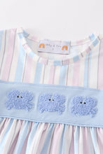 Load image into Gallery viewer, Crab french knot stripe girl set
