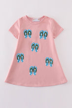 Load image into Gallery viewer, Teal slipper sequin mom&amp;me dress
