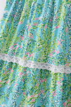 Load image into Gallery viewer, Green island garden bliss mom&amp;me tiered dress
