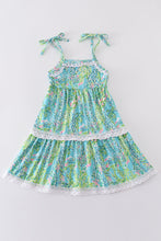 Load image into Gallery viewer, Green island garden bliss mom&amp;me tiered dress
