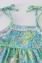 Load image into Gallery viewer, Green island garden bliss mom&amp;me tiered dress
