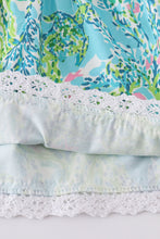 Load image into Gallery viewer, Green island garden bliss mom&amp;me tiered dress
