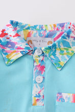 Load image into Gallery viewer, Mint rainbow splash boy shirt
