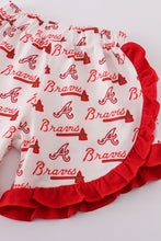 Load image into Gallery viewer, Atlanta Baseball Applique Short Set
