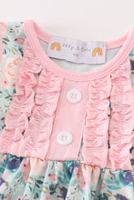 Load image into Gallery viewer, Green garden serenity print girl bloomer set
