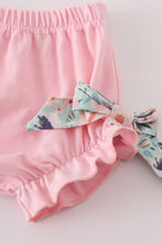 Load image into Gallery viewer, Green garden serenity print girl bloomer set
