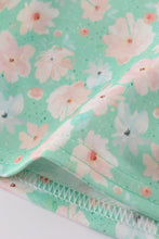 Load image into Gallery viewer, Green floral print mom&amp;me dress
