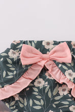 Load image into Gallery viewer, Green forest bloom print girl bloomer set
