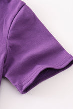 Load image into Gallery viewer, Purple LSU tiger sequin mom&amp;me top
