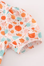 Load image into Gallery viewer, Orange pumpkin print mom dress
