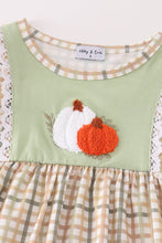 Load image into Gallery viewer, Sage pumpkin french knot girl pants set
