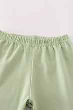 Load image into Gallery viewer, Sage pumpkin french knot girl pants set
