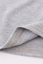 Load image into Gallery viewer, Grey stripe halloween spooky cool boy top
