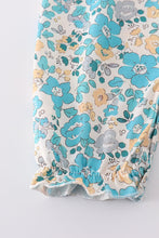 Load image into Gallery viewer, Blue aqua meadow girl romper

