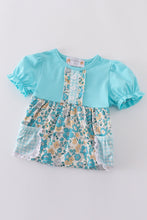 Load image into Gallery viewer, Blue aqua meadow girl dress
