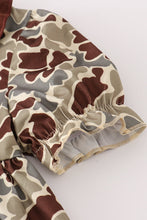 Load image into Gallery viewer, Camouflage girl ruffle pants set
