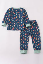 Load image into Gallery viewer, Navy nativity print pants set

