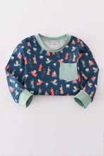 Load image into Gallery viewer, Navy nativity print pants set

