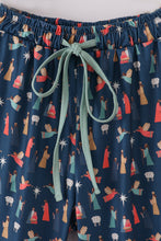 Load image into Gallery viewer, Navy nativity print dad pajamas pants
