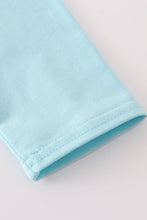 Load image into Gallery viewer, Blue tractor embroidery pants set
