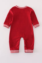 Load image into Gallery viewer, Maroon Alabama embroidery romper
