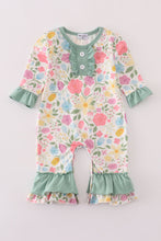 Load image into Gallery viewer, Floral print ruffle romper
