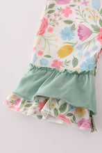 Load image into Gallery viewer, Floral print ruffle romper
