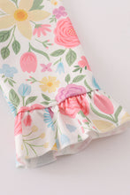 Load image into Gallery viewer, Floral print ruffle pants set
