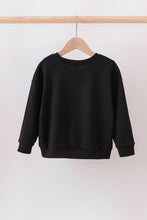 Load image into Gallery viewer, Black reindeer sequin mom&amp;me fleece sweatshirt
