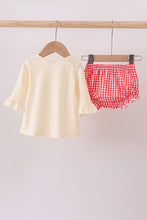 Load image into Gallery viewer, Beige reindeer sequin bloomer set
