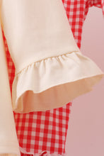 Load image into Gallery viewer, Beige reindeer sequin ruffle pants set
