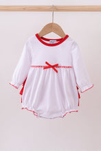 Load image into Gallery viewer, White bow ruffle bubble
