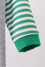 Load image into Gallery viewer, Green tree tractor applique stripe romper
