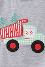 Load image into Gallery viewer, Green tree tractor applique top
