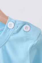 Load image into Gallery viewer, Blue snowman applique top
