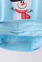 Load image into Gallery viewer, Blue snowman applique top
