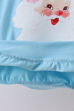 Load image into Gallery viewer, Blue santa claus print top

