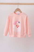 Load image into Gallery viewer, Pink santa claus print top
