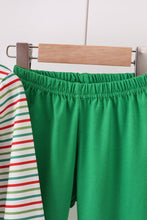 Load image into Gallery viewer, Green santa claus applique pants set
