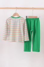 Load image into Gallery viewer, Green santa claus applique pants set
