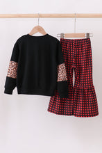 Load image into Gallery viewer, Black leopard tree deer print pants set
