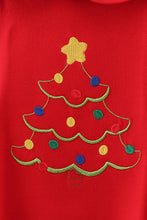 Load image into Gallery viewer, Red tree embroidery plaid bubble set
