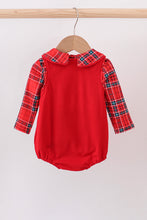 Load image into Gallery viewer, Red tree embroidery plaid bubble set
