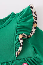 Load image into Gallery viewer, Forest tree applique leopard ruffle bloomer set
