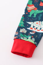 Load image into Gallery viewer, Green dinosaur print pants set
