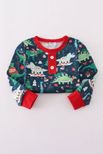 Load image into Gallery viewer, Green dinosaur print pants set
