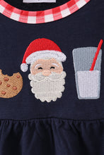 Load image into Gallery viewer, Navy christmas santa cookie milk embroidery bubble

