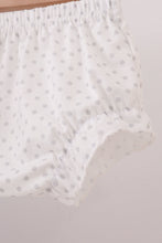 Load image into Gallery viewer, Navy christmas santa claus embroidery ruffle bloomer set

